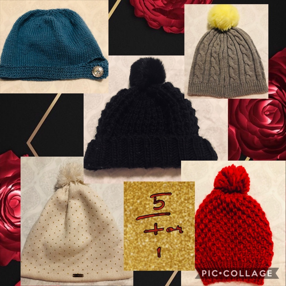 ❤️5 FASHION BEANIES NWOT or EUC🎁
